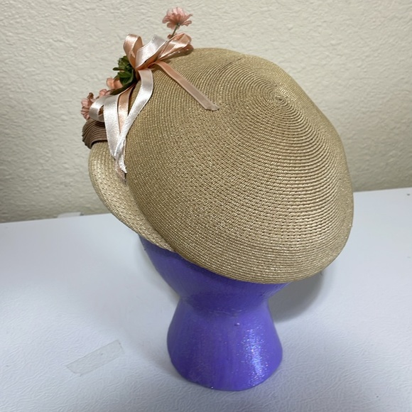 Vintage Floral Decorated Easter/ Spring Women's Hat. Good Vintage Condition. - Picture 6 of 11